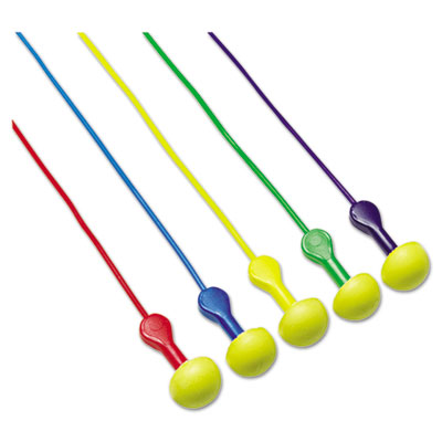 E?A?R Express Pod Plugs Single-Use Earplugs, Corded, 25 dB NRR, Yellow Plug Tips/Assorted Color Cords and Grips, 100 Pairs