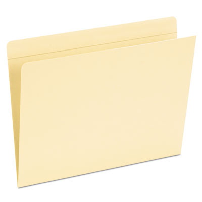Top Tab Pocket Folders, Straight Tabs, Letter Size, Manila, 50/Box