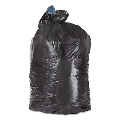 Low-Density Can Liners, 45 gal, 1.25 mil, 23" x 46", Black, 100/Carton