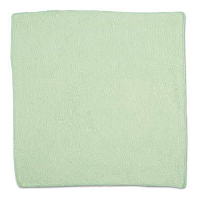Microfiber Cleaning Cloths, 16 x 16, Green, 24/Pack
