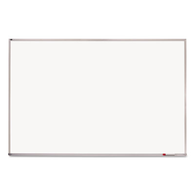 Porcelain Magnetic Whiteboard, 96 x 48, White Surface, Silver Aluminum Frame