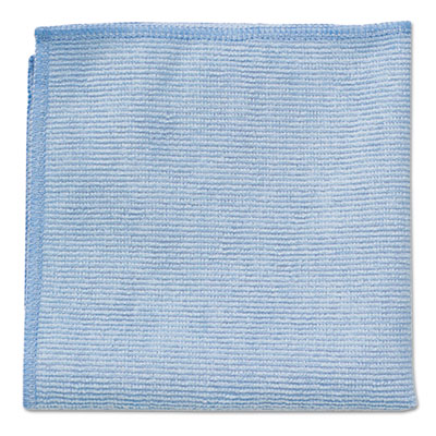 Microfiber Cleaning Cloths, 16 x 16, Blue, 24/Pack