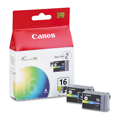 9818A003 (BCI-16) Ink, 75 Page-Yield, Tri-Color, 2/Pack