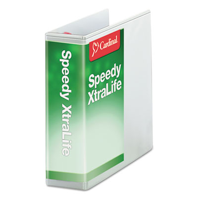 Speedy XtraLife Non-Stick Locking Slant-D Ring Binder, 3 Rings, 3" Capacity, 11 x 8.5, White
