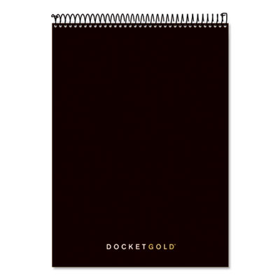 Docket Gold Planner Pad, Project-Management Format, Medium/College Rule, Black Cover, 70 White 8.5 x 11.75 Sheets