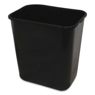Soft-Sided Wastebasket, 28 qt, Polyethylene, Black