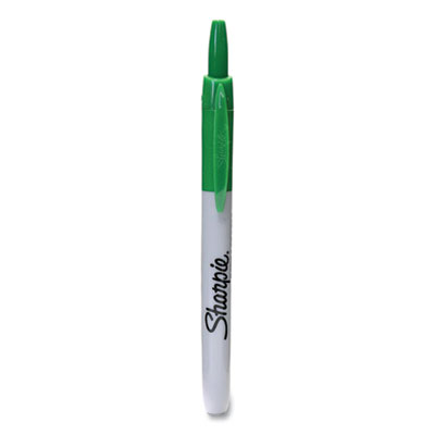 Fine Tip Permanent Marker, Fine Bullet Tip, Green, Dozen