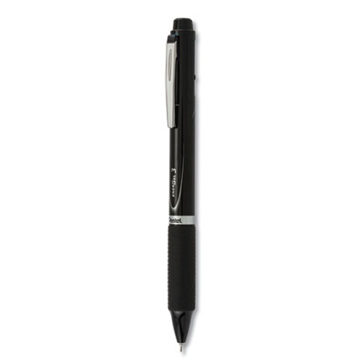EnerGel 3 Multi-Color Gel Pen, Retractable, Fine 0.5 mm, Black/Blue/Red Ink, Black Barrel