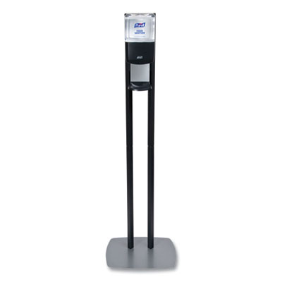 ES8 Hand Sanitizer Floor Stand with Dispenser, 1,200 mL, 13.5 x 5 x 28.5, Graphite/Silver