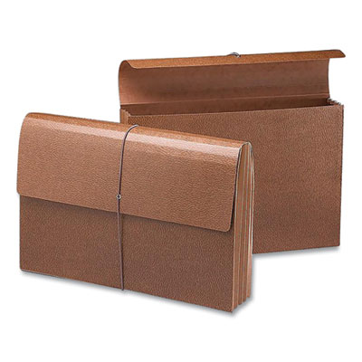 Classic Expanding Wallets, 5.25" Expansion, 1 Section, Elastic Cord Closure, Legal Size, Redrope, 10/Box