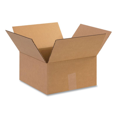 Fixed-Depth Shipping Boxes, Regular Slotted Container (RSC), 12" x 12" x 6", Brown Kraft, 25/Bundle