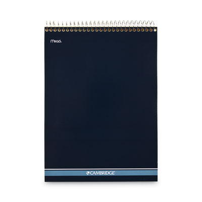 Stiff-Back Wire Bound Notepad, Wide/Legal Rule, Canary/Blue Cover, 70 Canary-Yellow 8.5 x 11.5 Sheets
