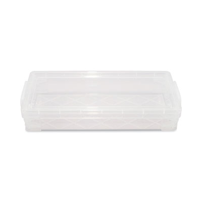 Super Stacker Pencil Box, Plastic, 8.25 x 3.75 x 1.5, Clear