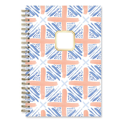Margaret Jeane Geo Tile Academic Weekly/Monthly Planner, 8 x 5, Blue/Peach Cover, 12-Month (July to June): 2022 to 2023