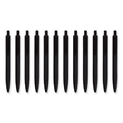 Cambria Soft Touch Mechanical Pencil, 0.7 mm, HB (#2), Black Lead, Black Barrel, 12/Pack