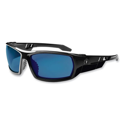 Skullerz Odin Safety Glasses, Black Nylon Impact Frame, Blue Mirror Polycarbonate Lens, Ships in 1-3 Business Days