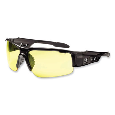 Skullerz Dagr Safety Glasses, Black Nylon Impact Frame, Yellow Polycarbonate Lens, Ships in 1-3 Business Days
