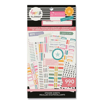 Essentials Tracker & Checklist Classic Stickers, Productivity Theme, 990/Pack