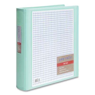 Standard 3-Ring View Binder, Polypropylene, 3 Rings, 1.5" Capacity, 11 x 8.5, Mint