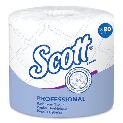Essential Standard Roll Bathroom Tissue for Business, Septic Safe, 2-Ply, White, 550 Sheets/Roll, 80/Carton