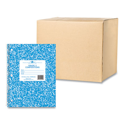 Wirebound Notebook, Grade 2 Manuscript Format, Blue Marble Cover, (36) 10.5 x 8 Sheets, 48/CT, Ships in 4-6 Business Days