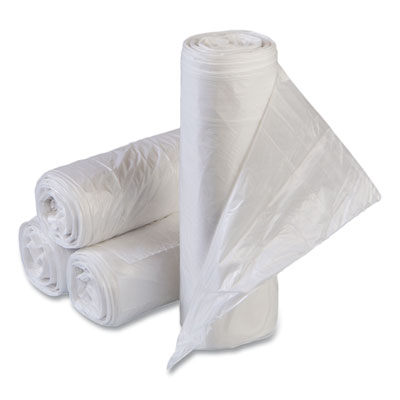 High-Density Commercial Can Liners Value Pack, 30 gal, 11 mic, 30" x 36", Clear, 25 Bags/Roll, 20 Rolls/Carton