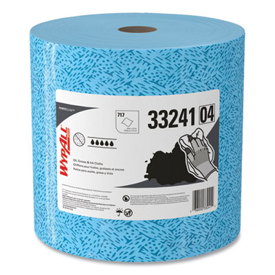Oil, Grease and Ink Cloths, Jumbo Roll, 9.8 x 12.2, Blue, 717/Roll
