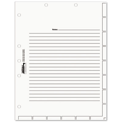 Medical Chart Index Divider Sheets, Untabbed, 11 x 8.5, White, 400/Box